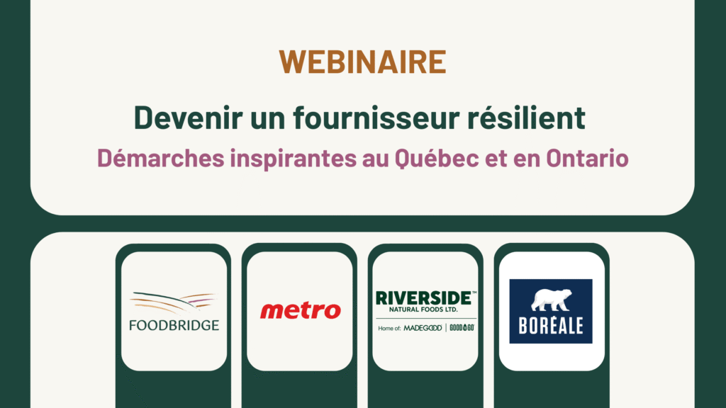 Webinaire - Devenir un fournisseur résilient : démarches inspirantes au Québec et en Ontario